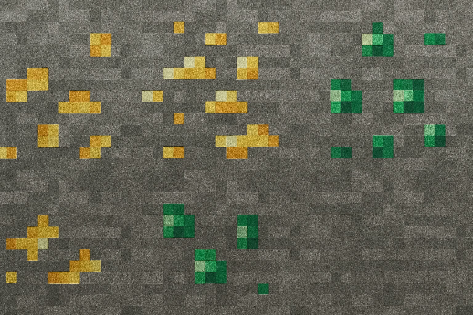 Bedrock Treasures - Gold & Emerald Veins